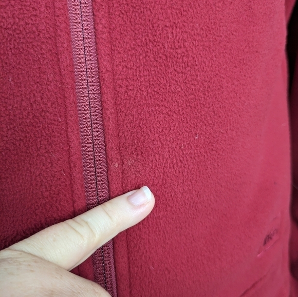 REI red fleece zip up long sleeve jacket S - Picture 2 of 11
